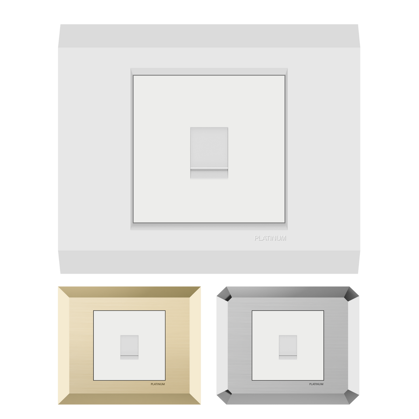 Computer Data Socket Cat5E with Plate (Platinum Electrical Wiring Devices)