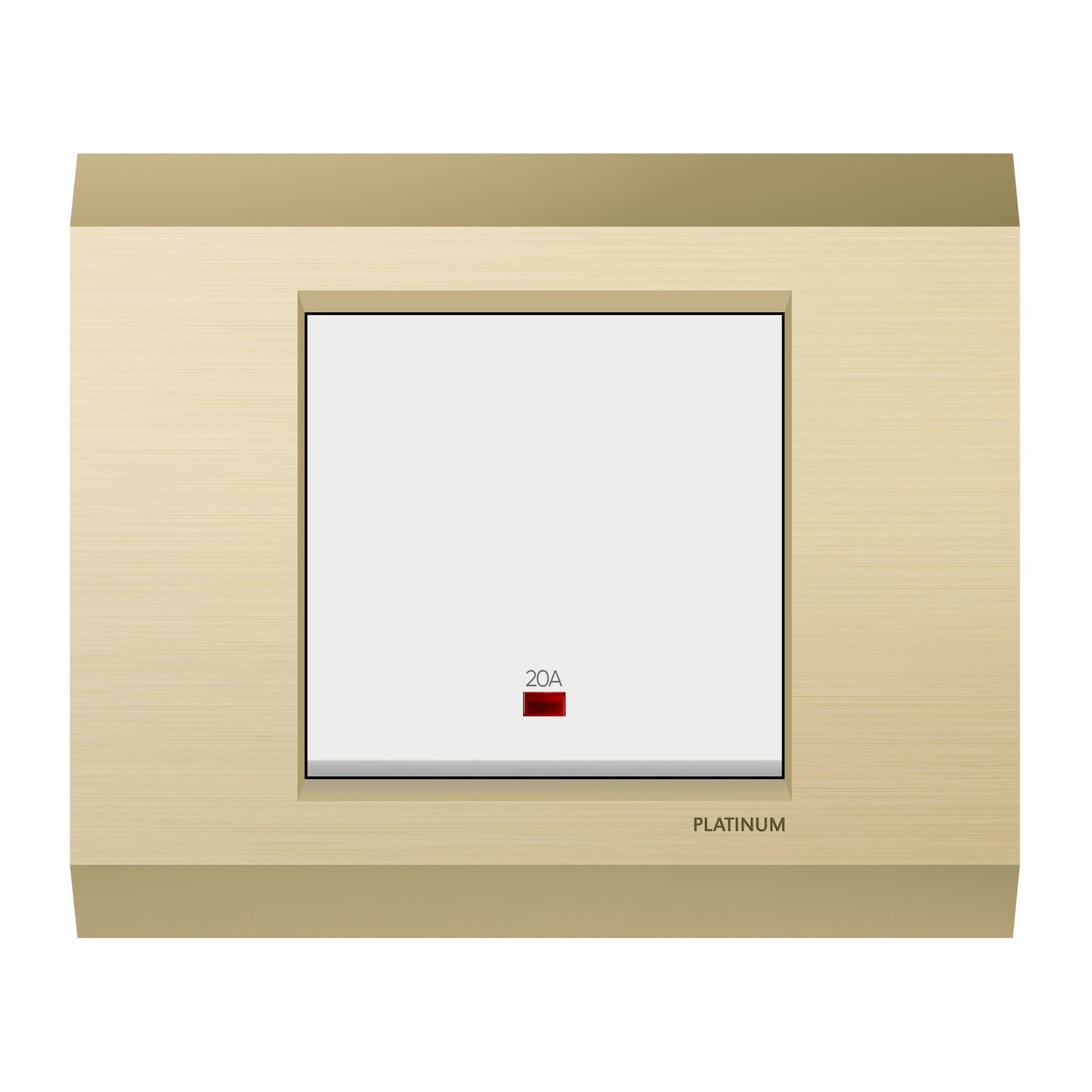 Double Pole 20A Switch with Neon and Plate (Platinum Electrical Wiring Devices)