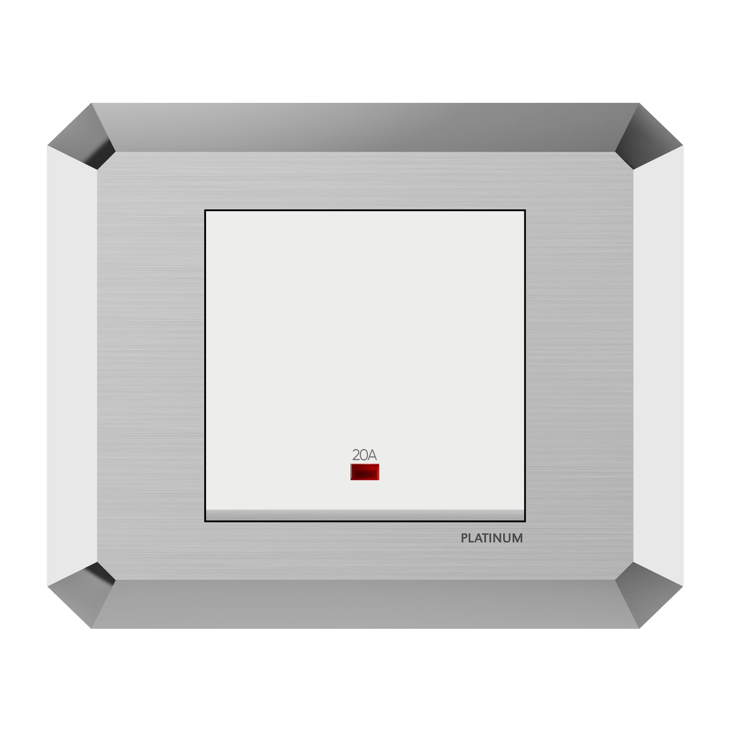 Double Pole 20A Switch with Neon and Plate (Platinum Electrical Wiring Devices)