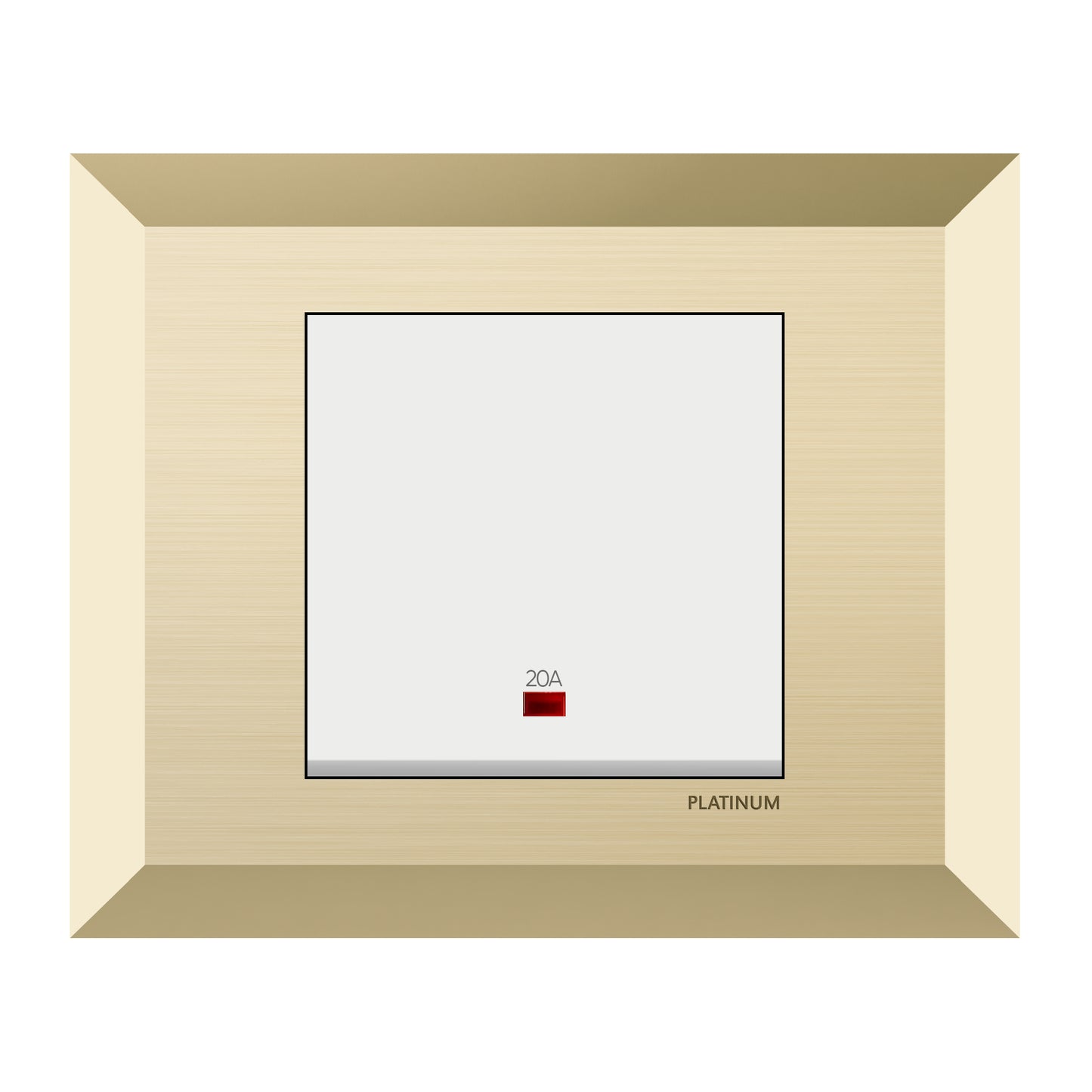 Double Pole 20A Switch with Neon and Plate (Platinum Electrical Wiring Devices)