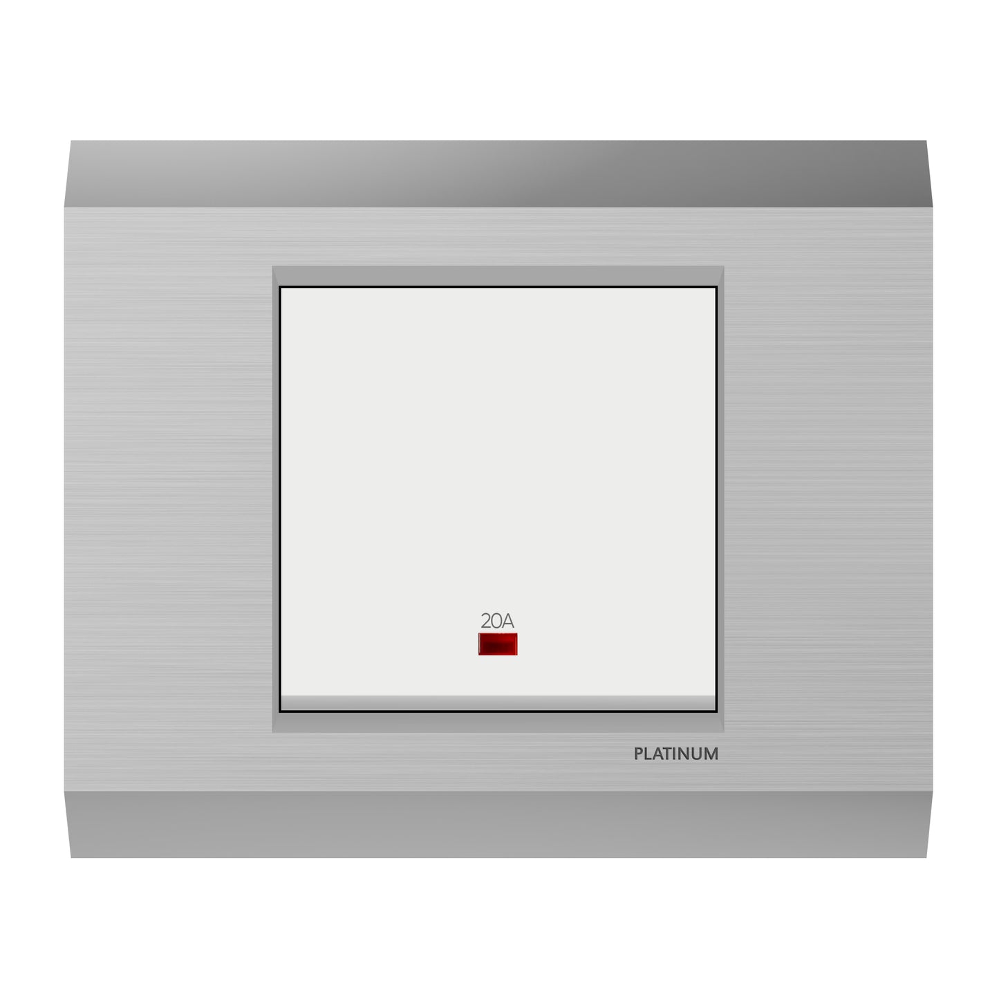 Double Pole 20A Switch with Neon and Plate (Platinum Electrical Wiring Devices)