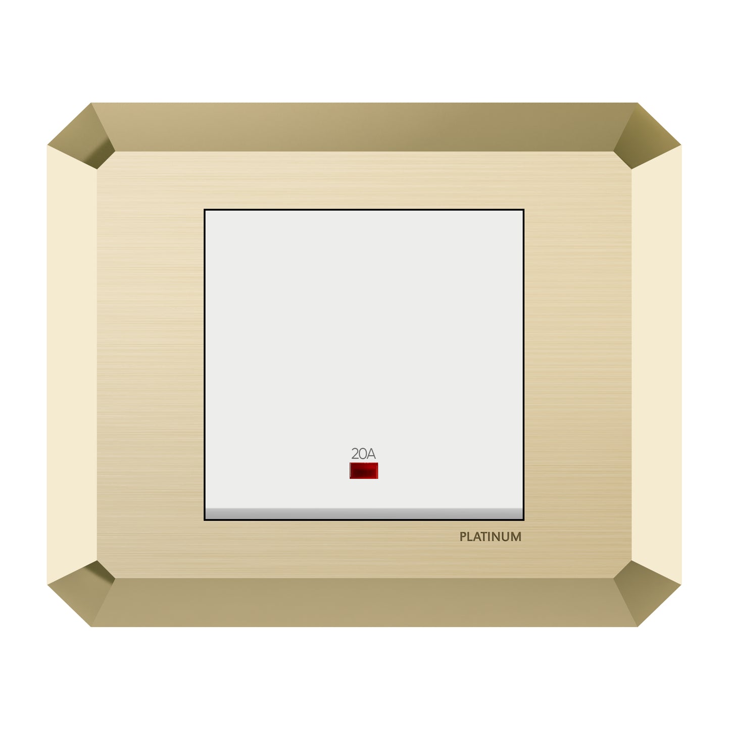 Double Pole 20A Switch with Neon and Plate (Platinum Electrical Wiring Devices)