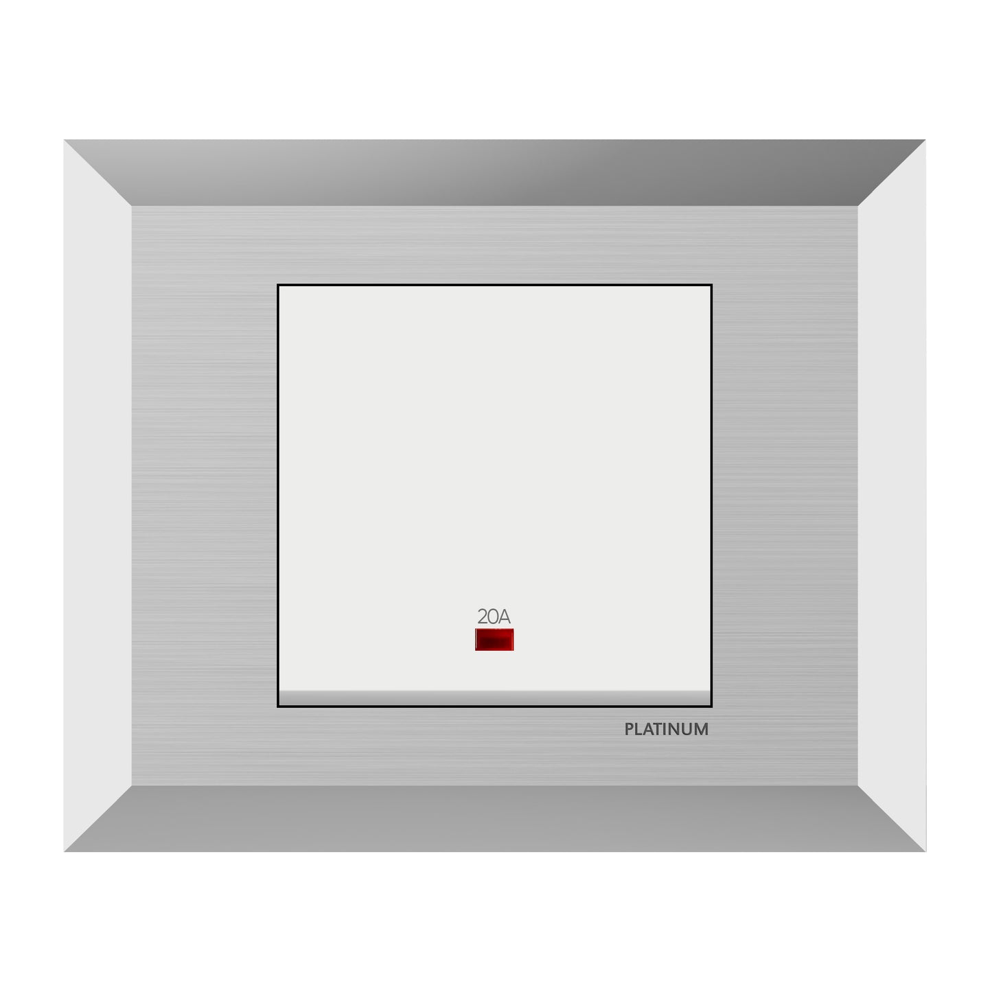Double Pole 20A Switch with Neon and Plate (Platinum Electrical Wiring Devices)