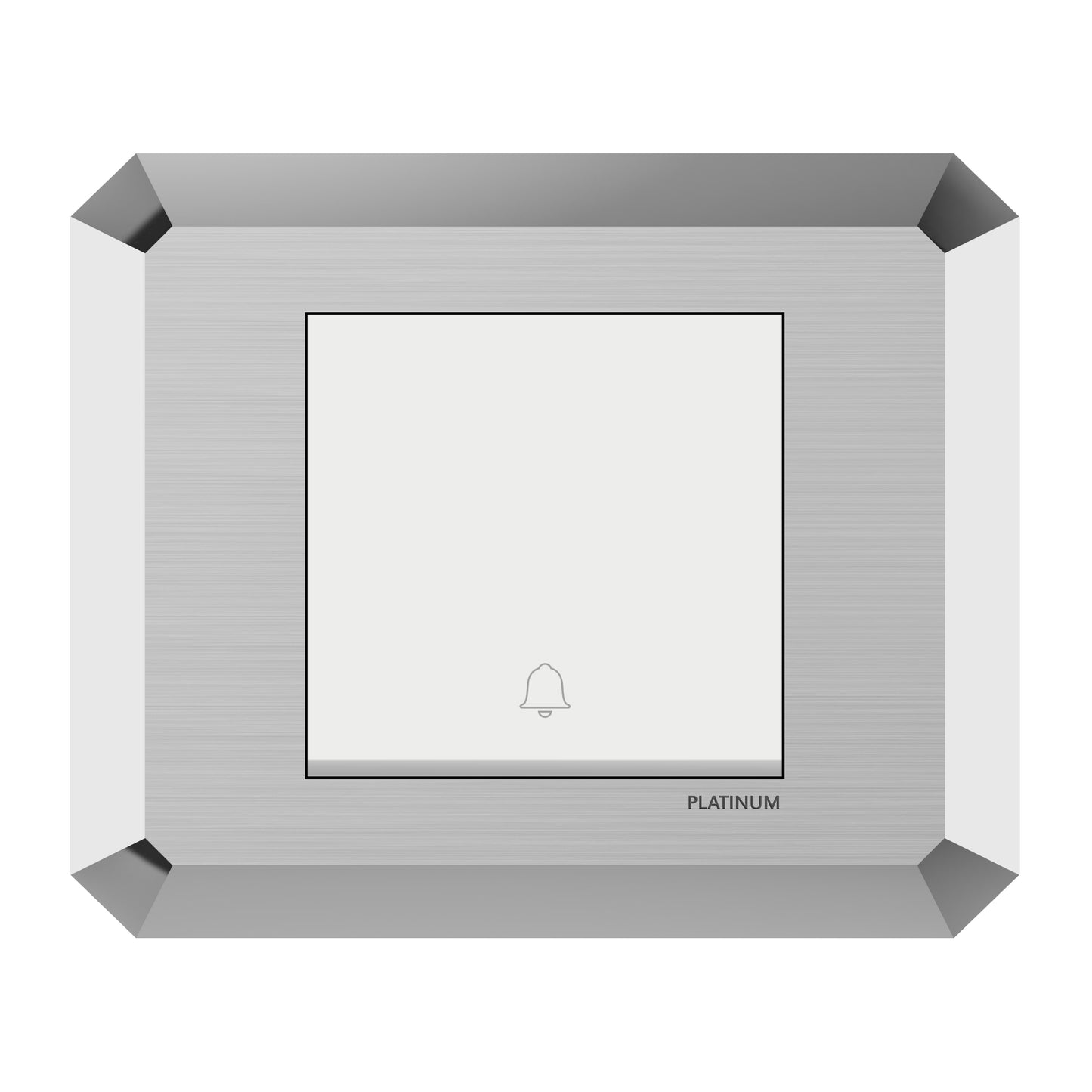 Bell Push with Plate (Platinum Electrical Wiring Devices)