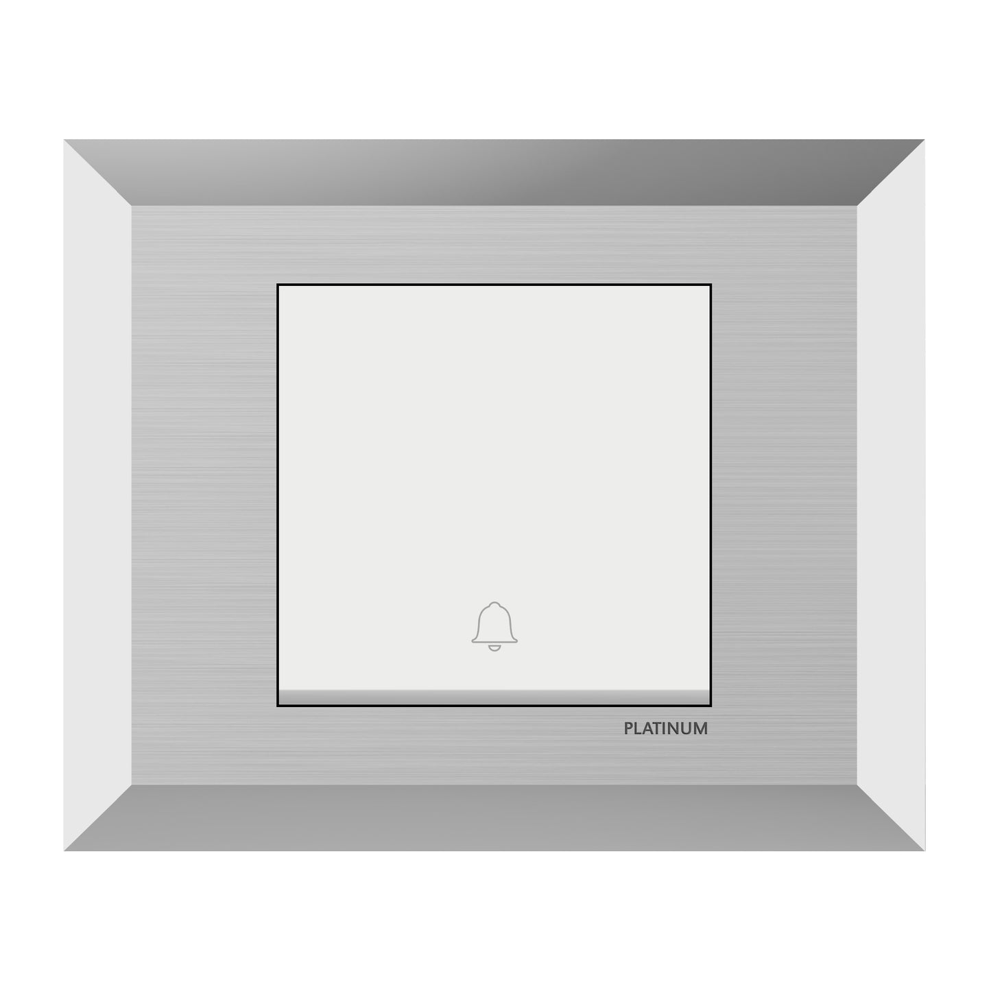 Bell Push with Plate (Platinum Electrical Wiring Devices)