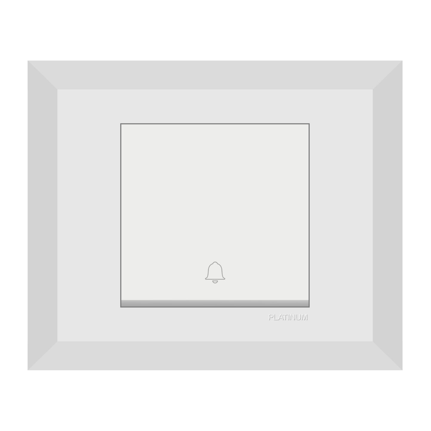 Bell Push with Plate (Platinum Electrical Wiring Devices)
