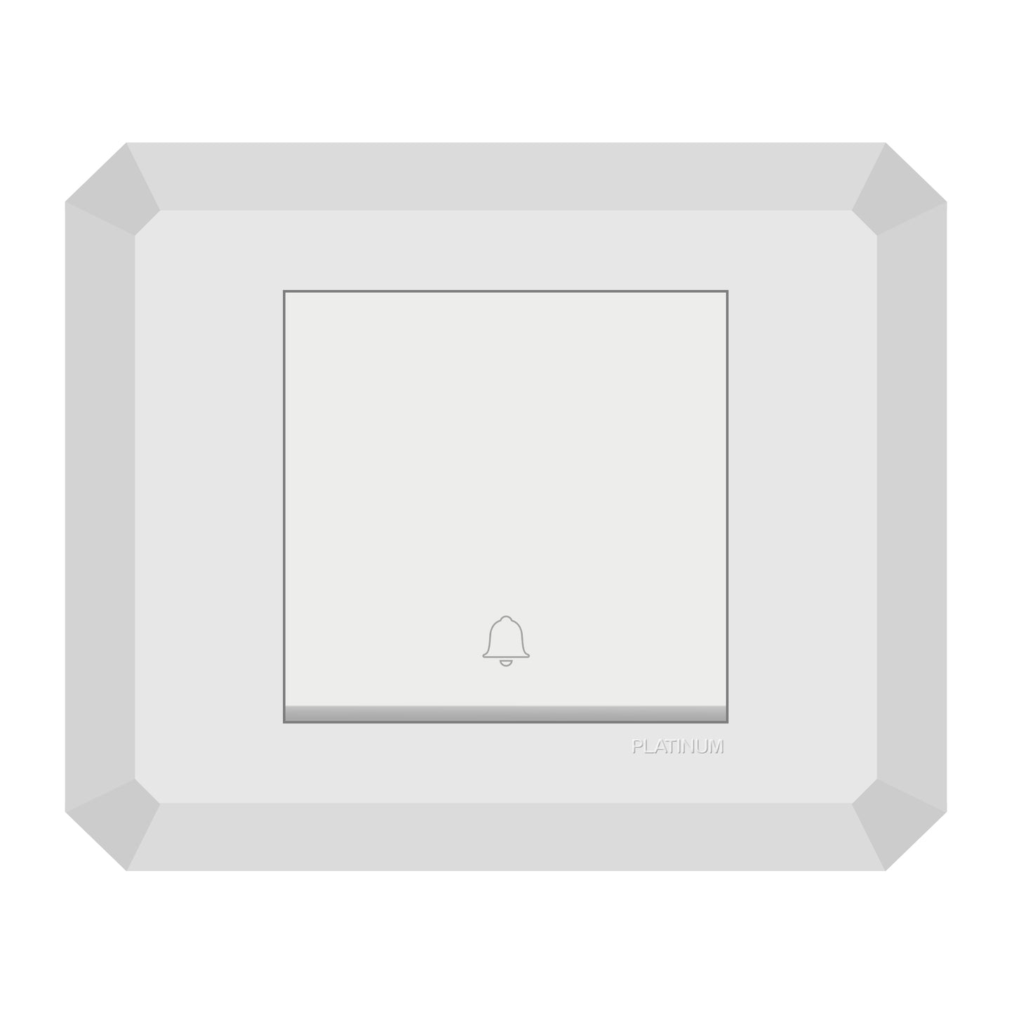 Bell Push with Plate (Platinum Electrical Wiring Devices)