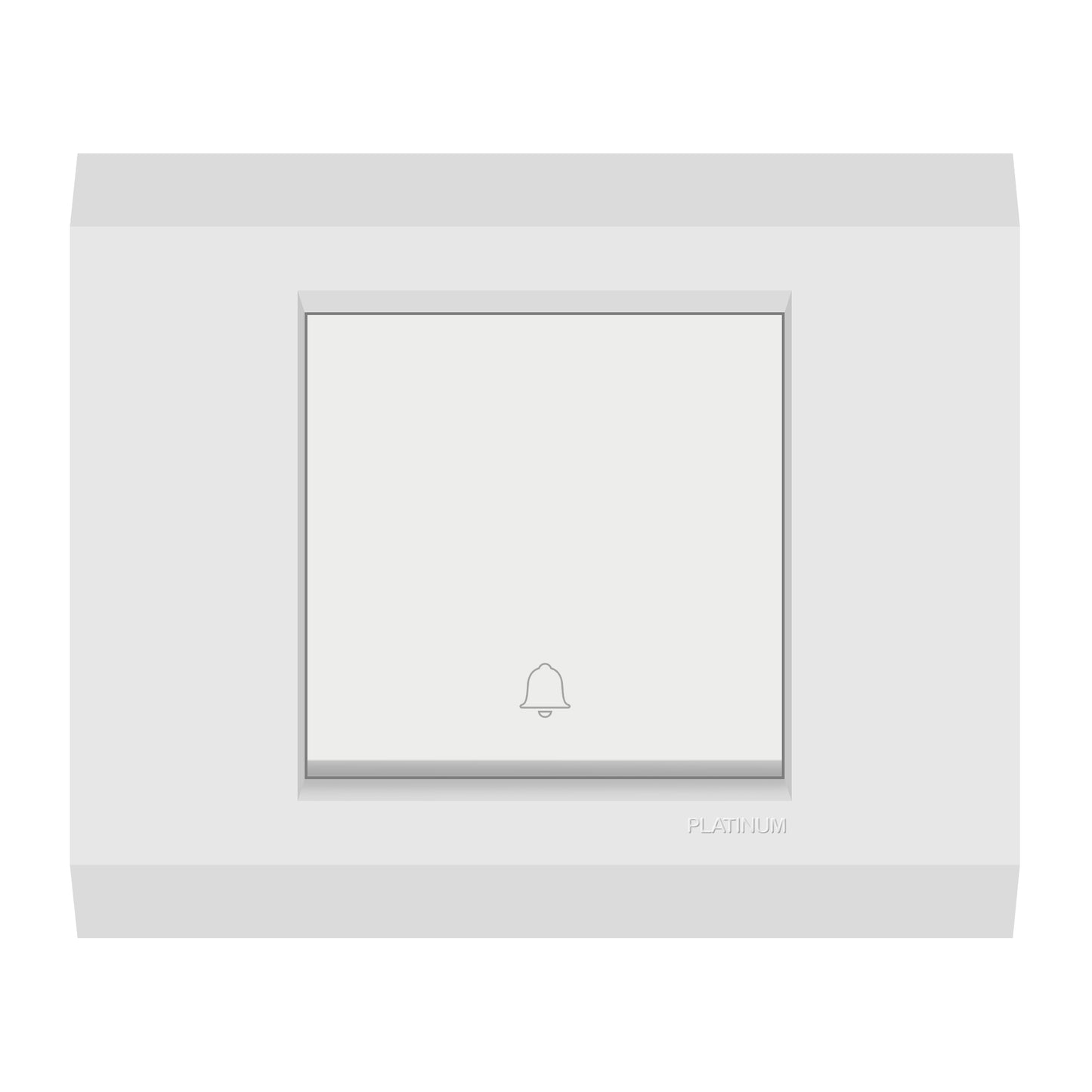 Bell Push with Plate (Platinum Electrical Wiring Devices)