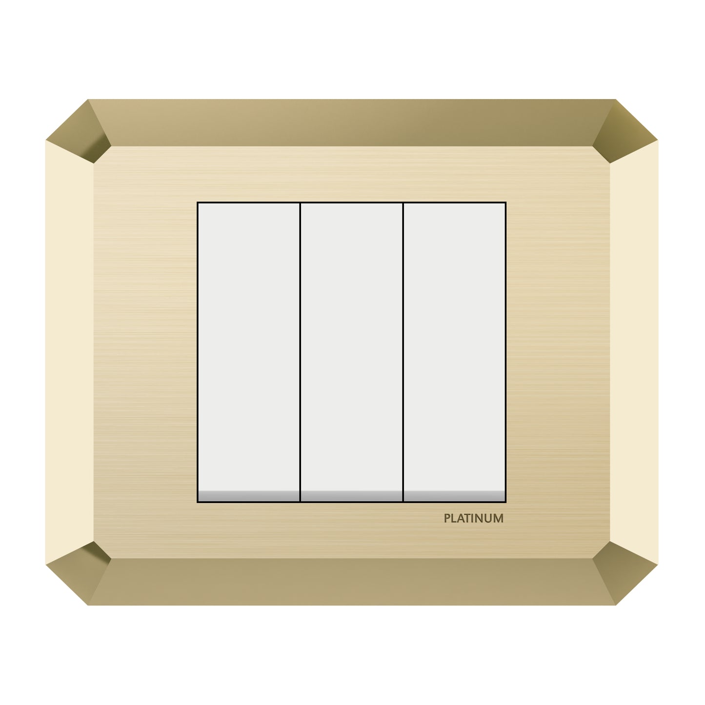 3 Gang 1 Way Switch with Plate (Platinum Electrical Wiring Devices)