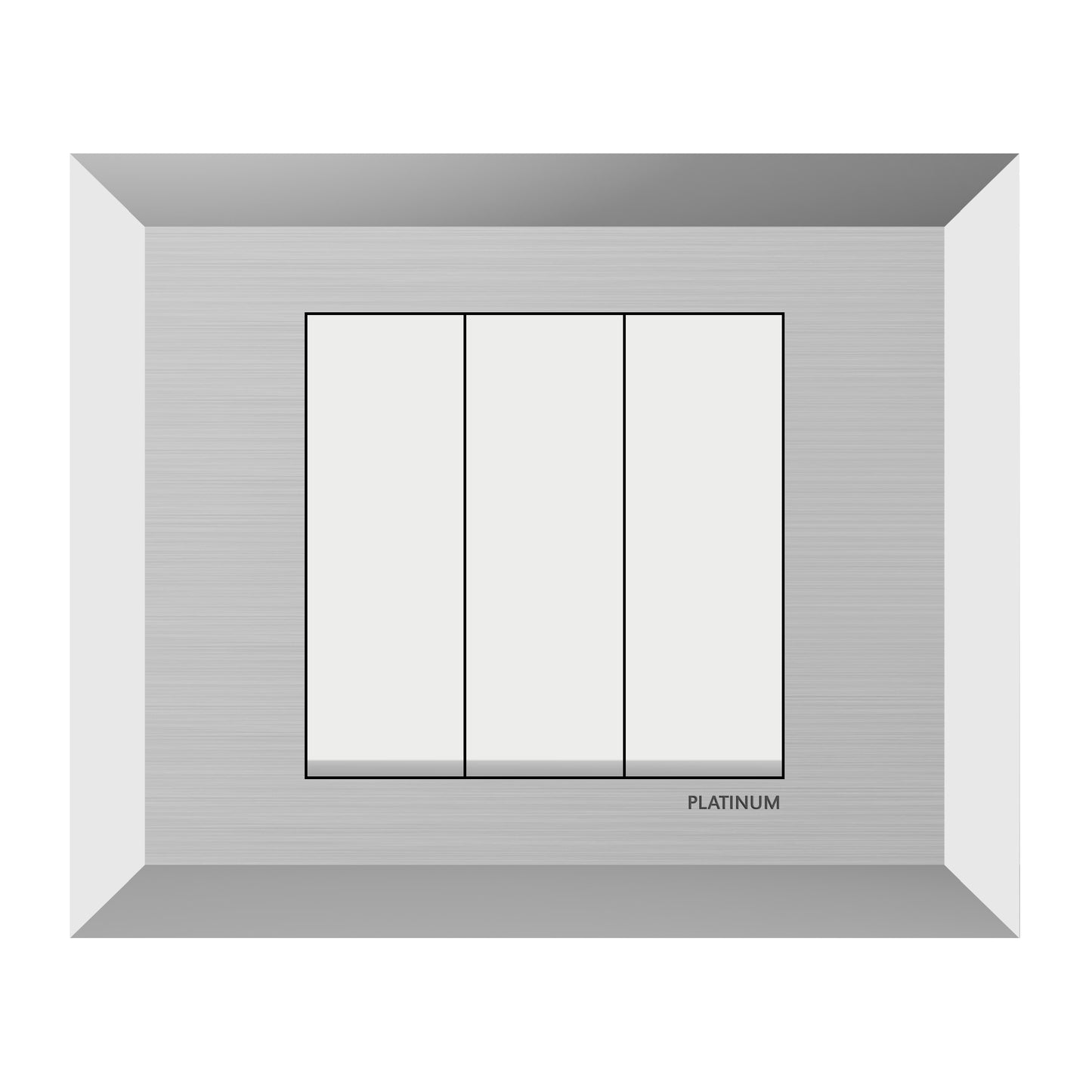 3 Gang 1 Way Switch with Plate (Platinum Electrical Wiring Devices)