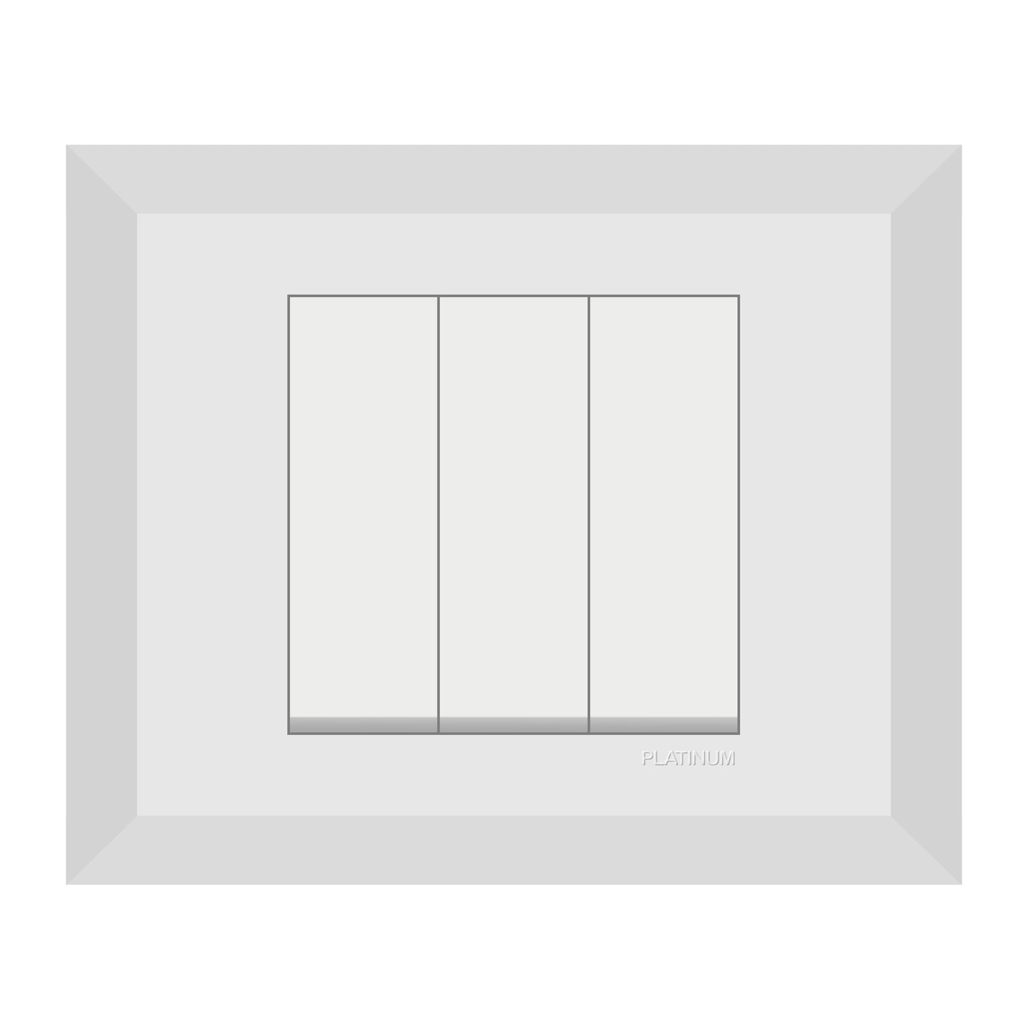 3 Gang 1 Way Switch with Plate (Platinum Electrical Wiring Devices)