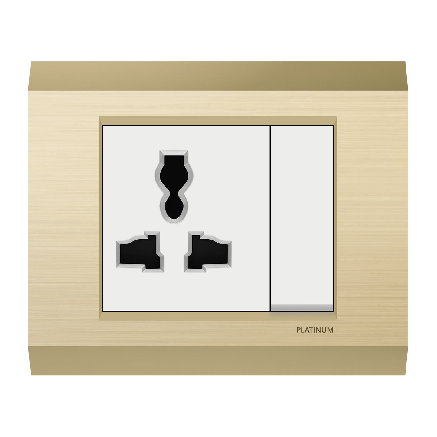 12A 3-pin Universal Switched Socket Outlet (Platinum Electrical Wiring Devices)
