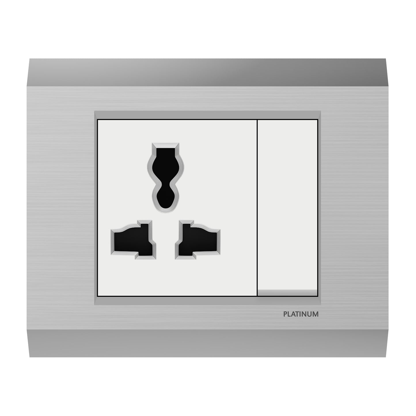 12A 3-pin Universal Switched Socket Outlet (Platinum Electrical Wiring Devices)