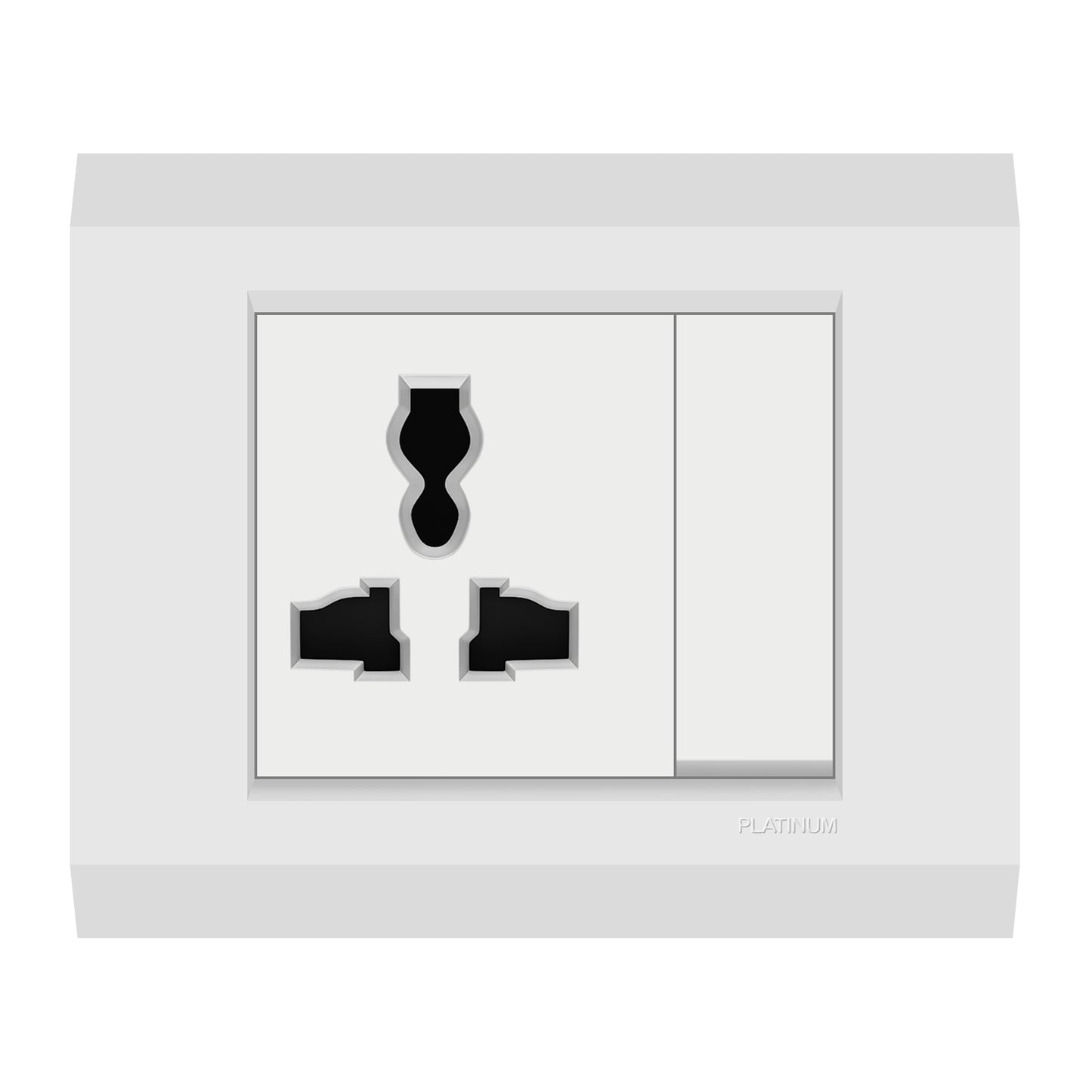 12A 3-pin Universal Switched Socket Outlet (Platinum Electrical Wiring Devices)