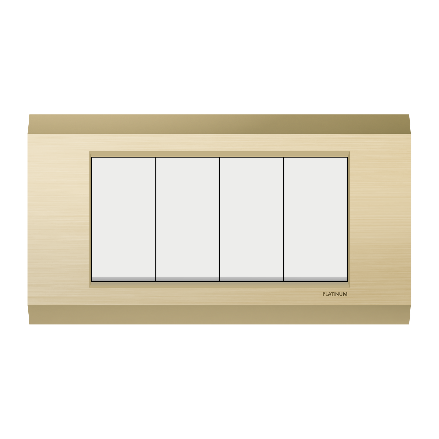 4 Gang 1 Way Switch with Plate (Platinum Electrical Wiring Devices)