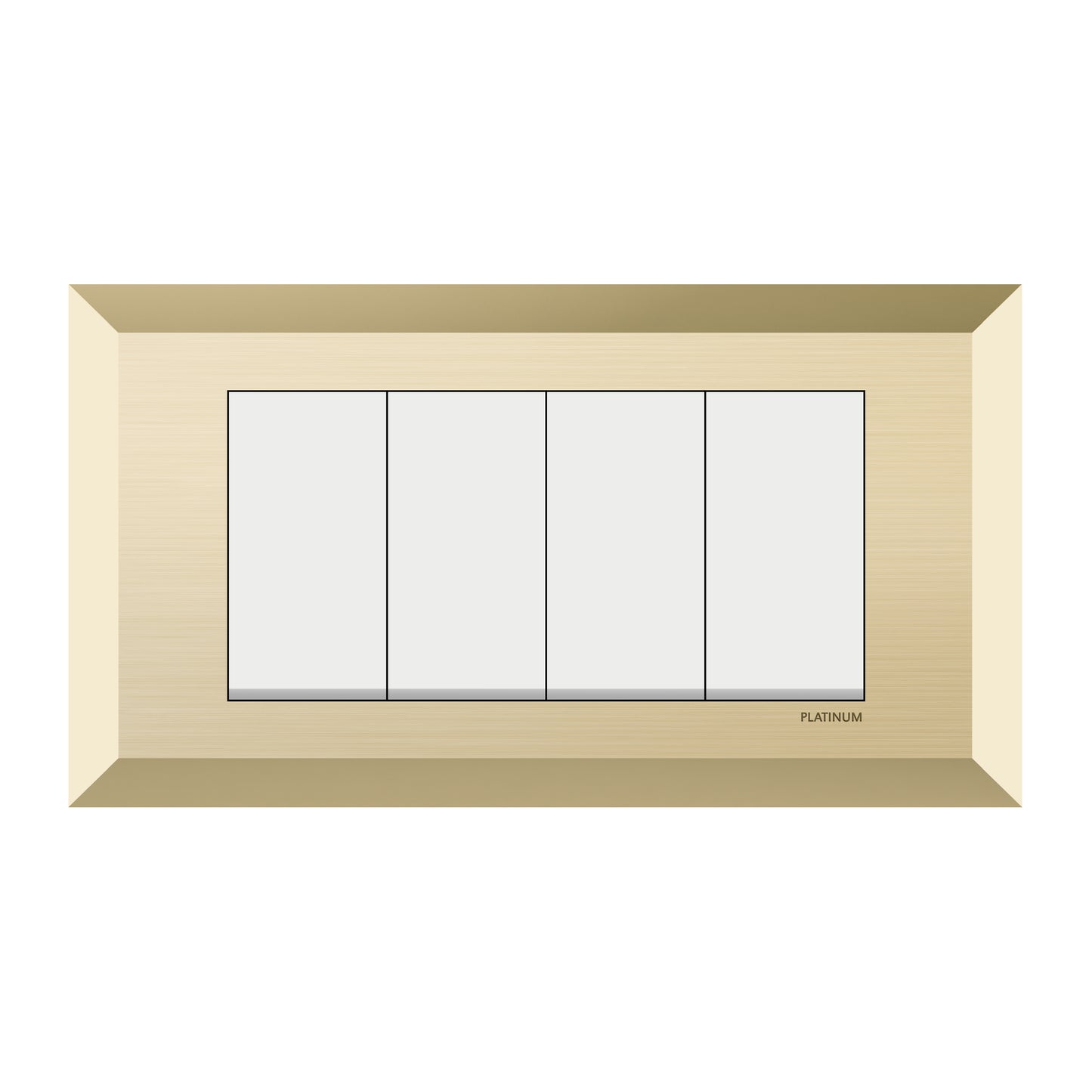 4 Gang 1 Way Switch with Plate (Platinum Electrical Wiring Devices)