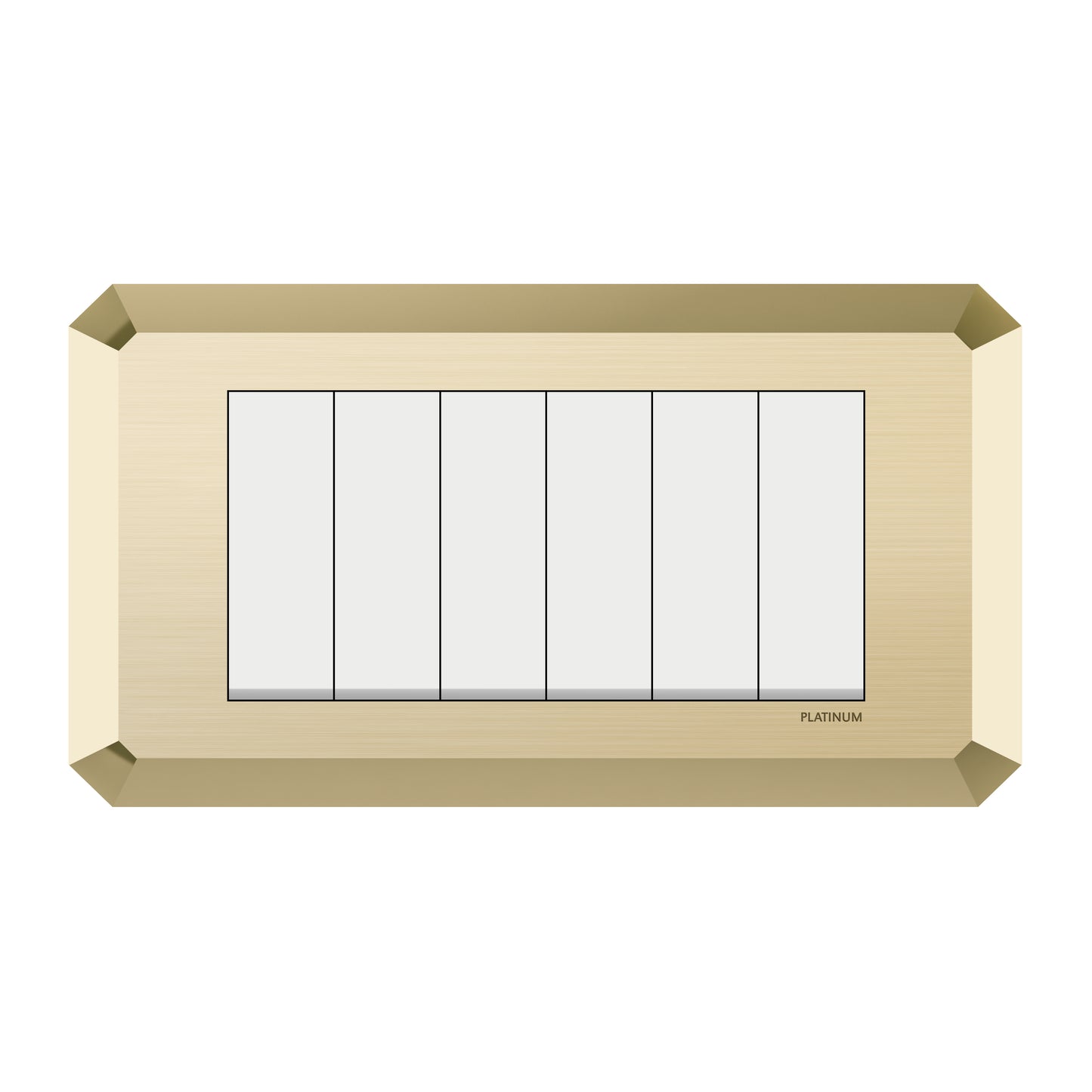 6 Gang 1 Way Switch with Plate (Platinum Electrical Wiring Devices)