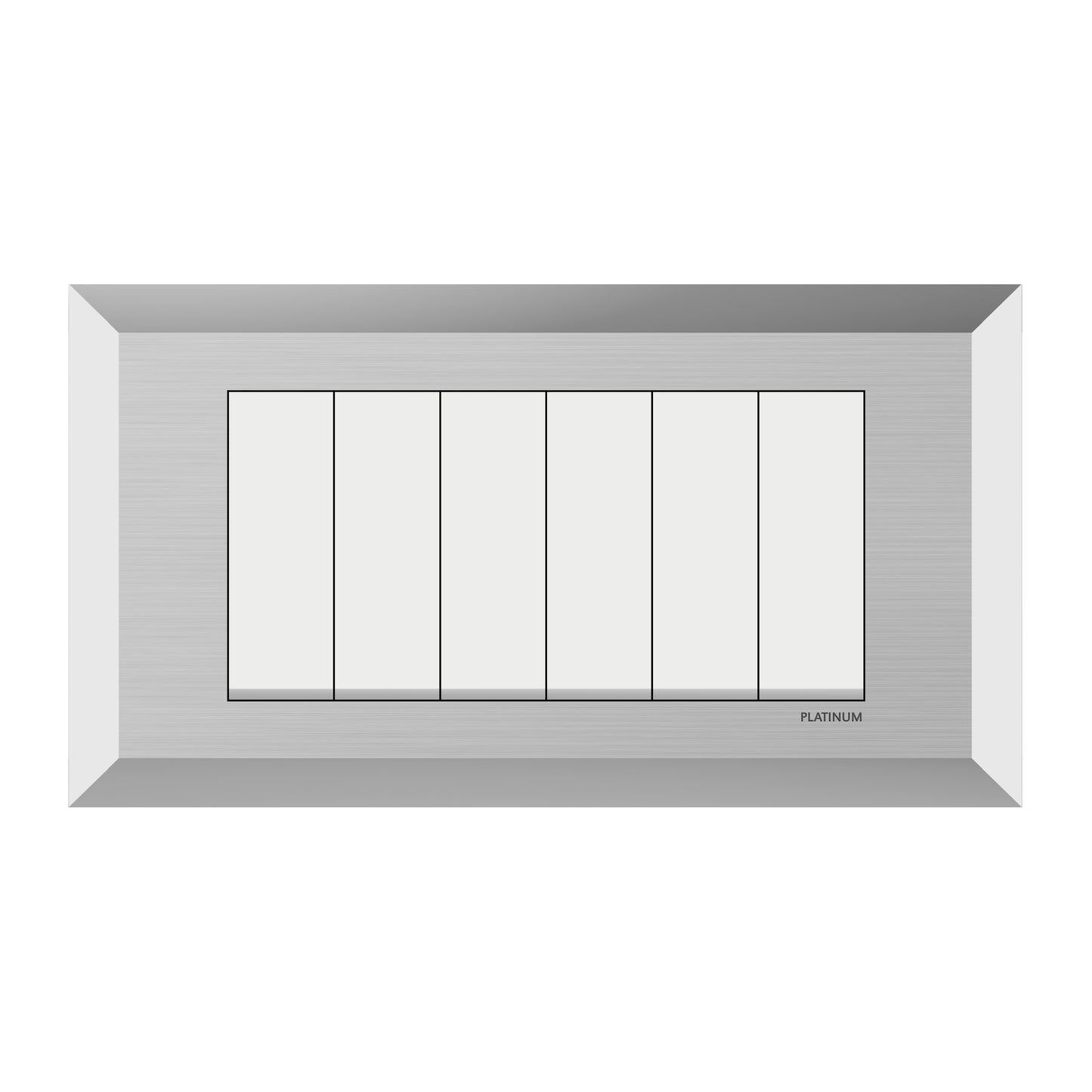 6 Gang 1 Way Switch with Plate (Platinum Electrical Wiring Devices)