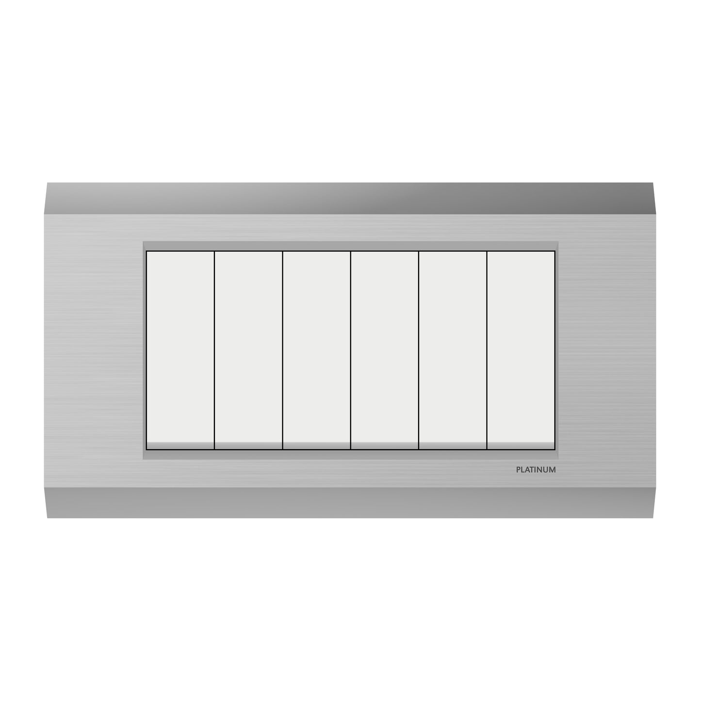 6 Gang 1 Way Switch with Plate (Platinum Electrical Wiring Devices)