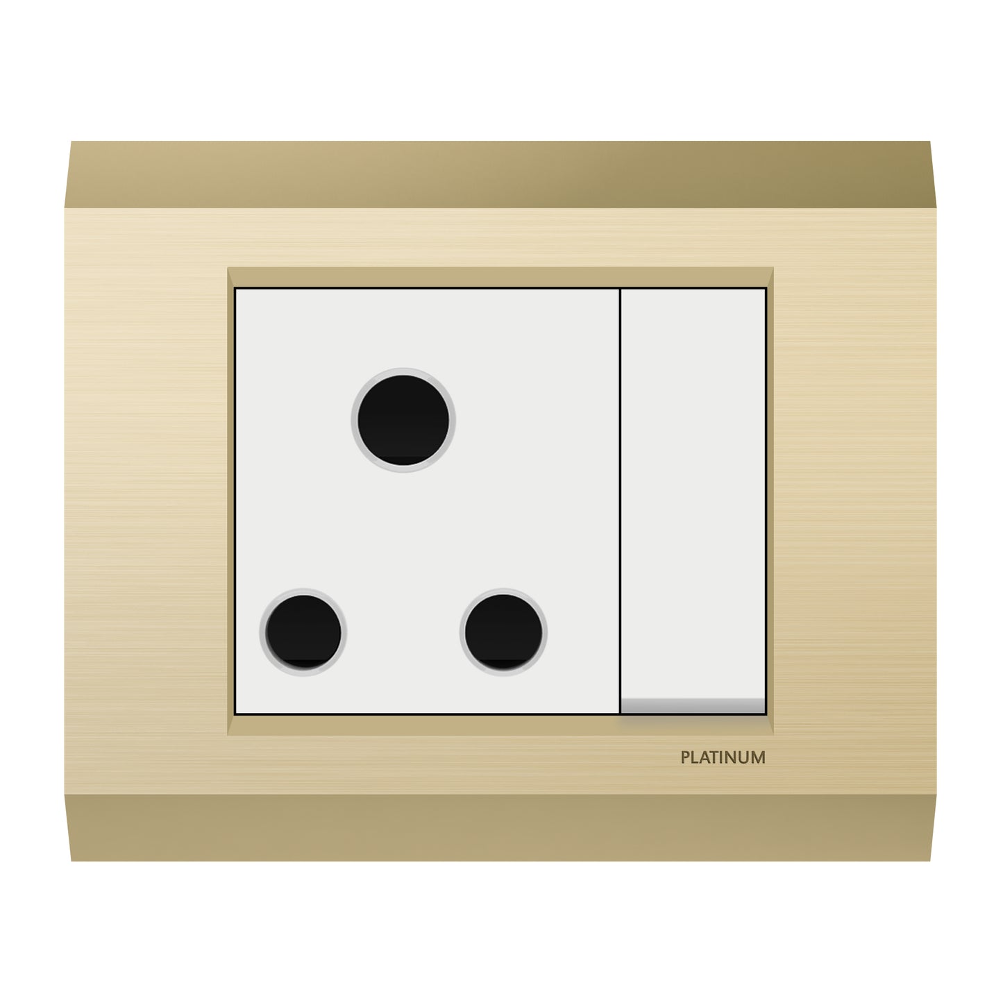 16A 3 pin Round Switched Socket Outlet (Platinum Electrical Wiring Devices)