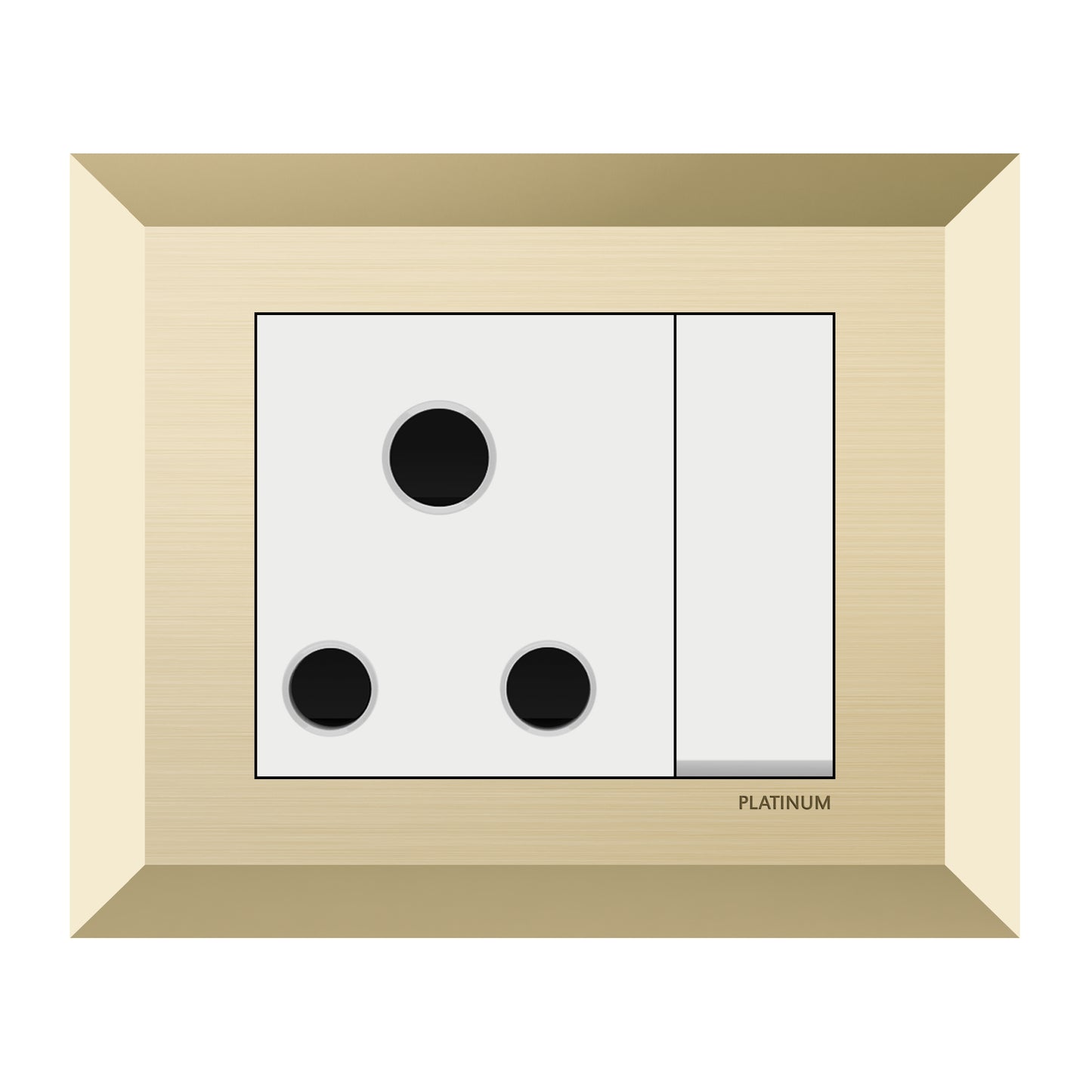 16A 3 pin Round Switched Socket Outlet (Platinum Electrical Wiring Devices)