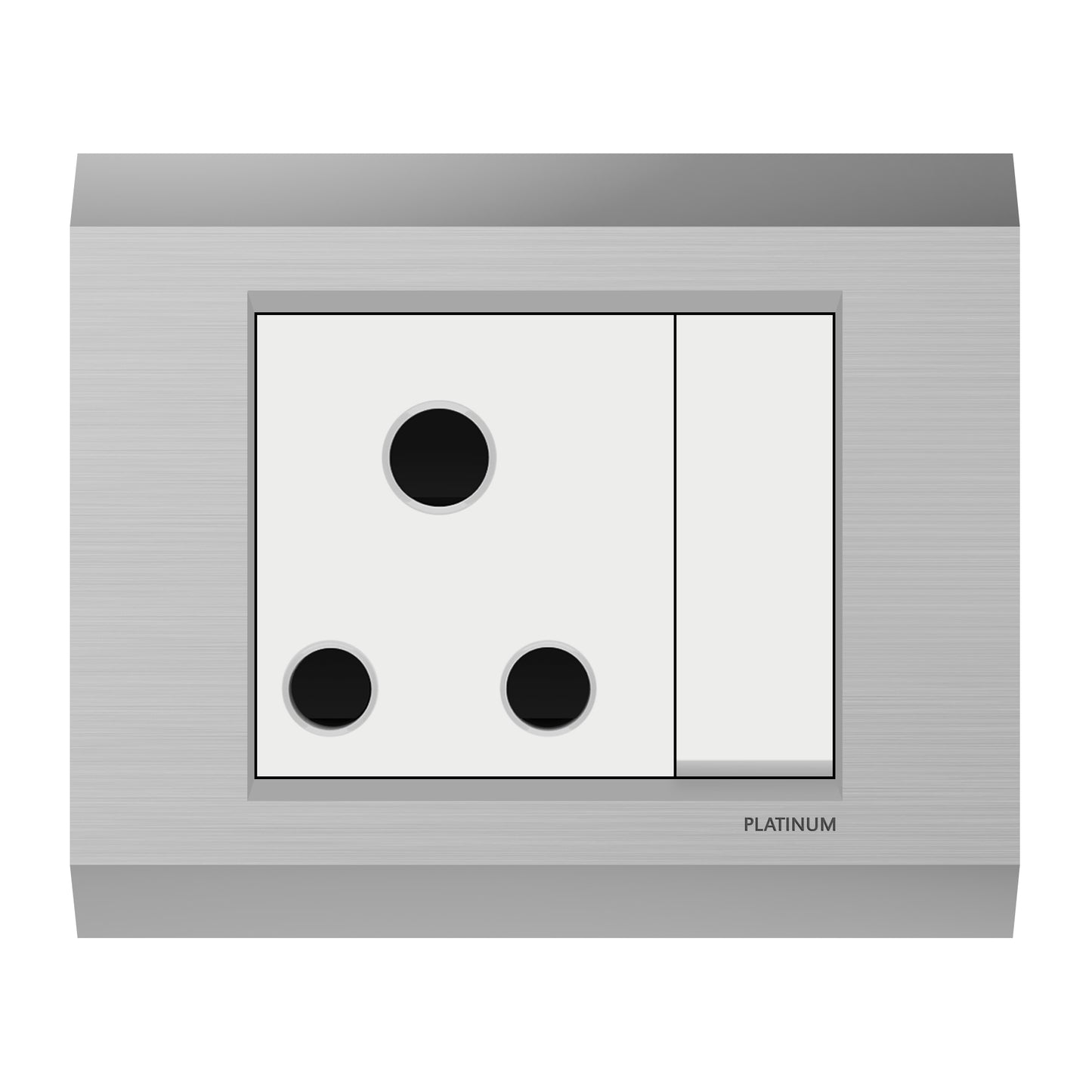 16A 3 pin Round Switched Socket Outlet (Platinum Electrical Wiring Devices)