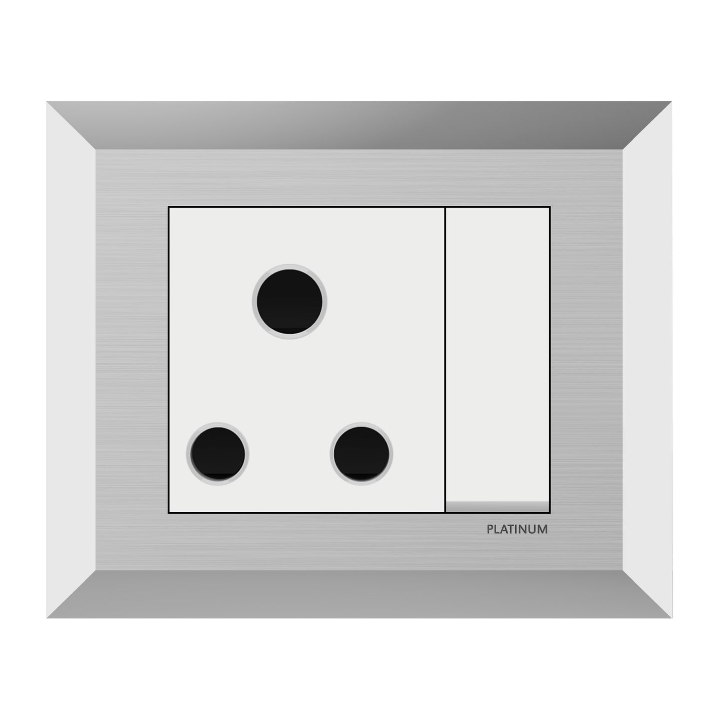 16A 3 pin Round Switched Socket Outlet (Platinum Electrical Wiring Devices)