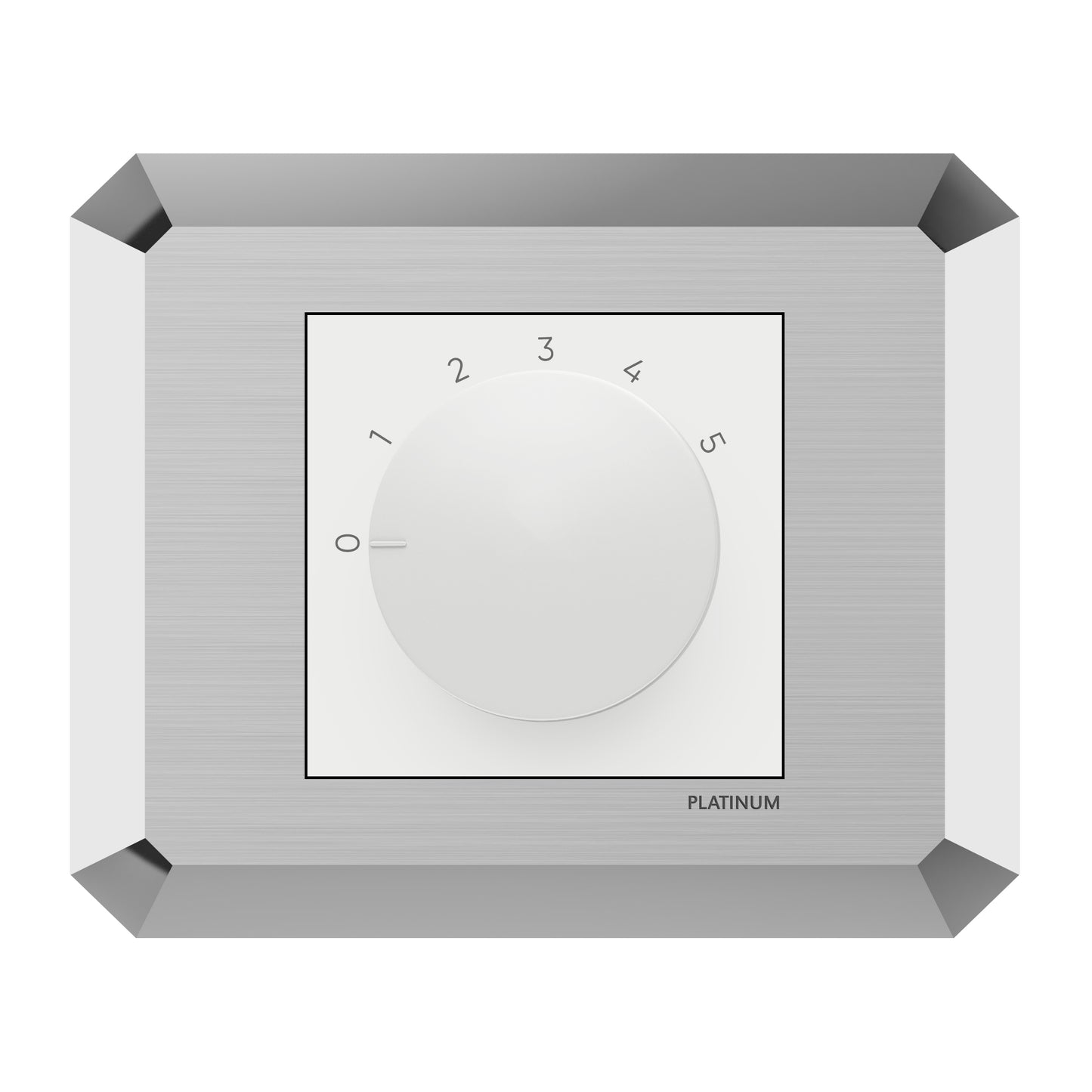 Electronic Fan Regulator 5-Speed 100W with Plate (Platinum Electrical Wiring Devices)