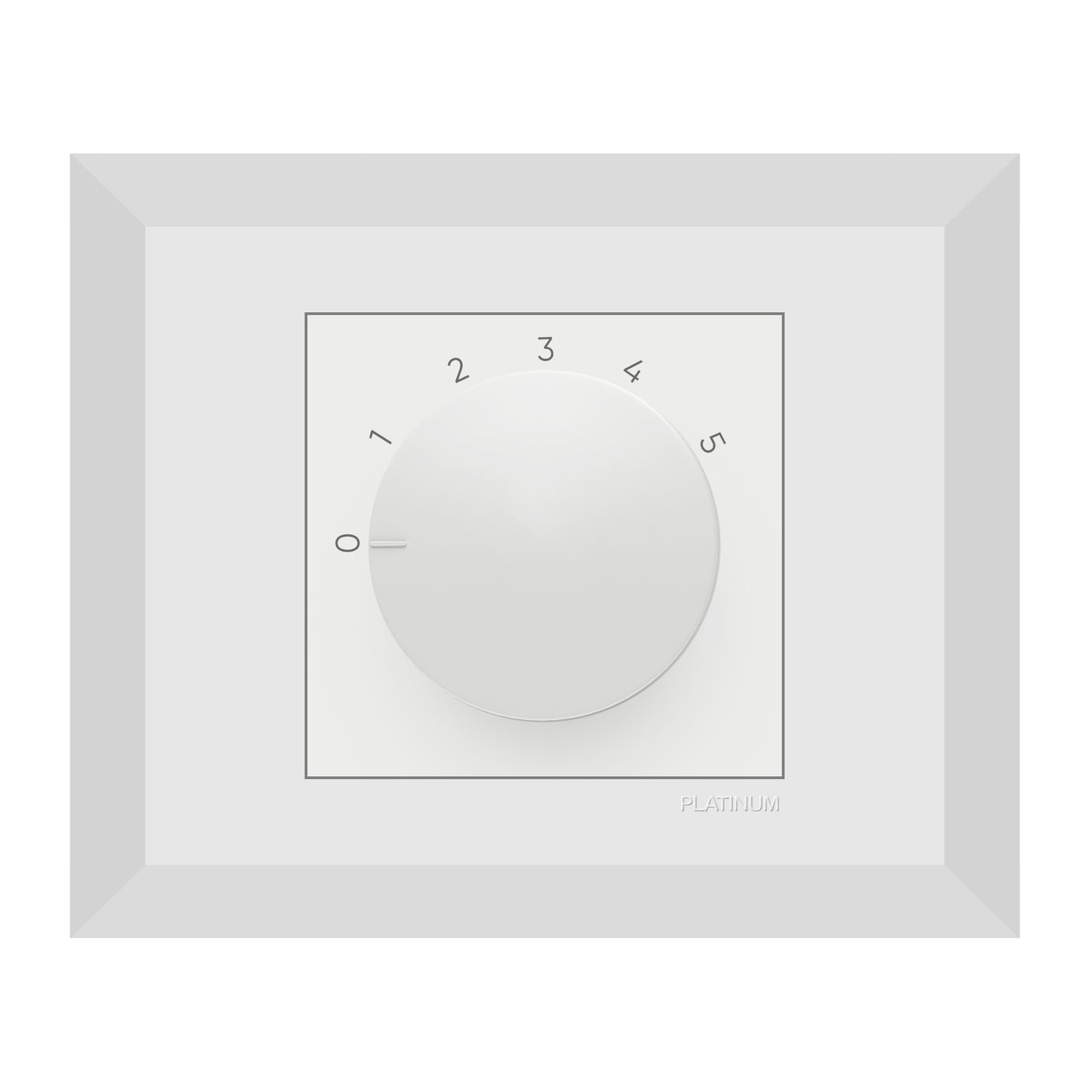 Electronic Fan Regulator 5-Speed 100W with Plate (Platinum Electrical Wiring Devices)