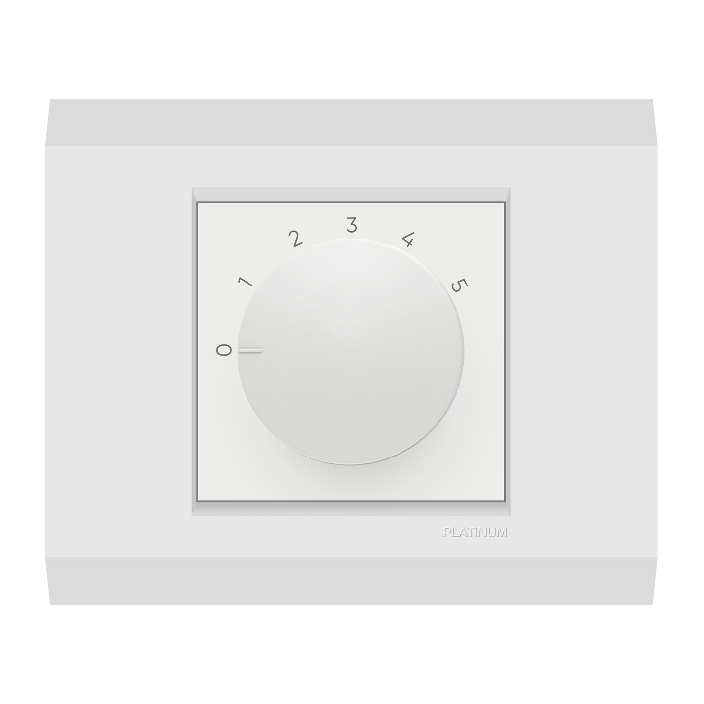 Electronic Fan Regulator 5-Speed 100W with Plate (Platinum Electrical Wiring Devices)