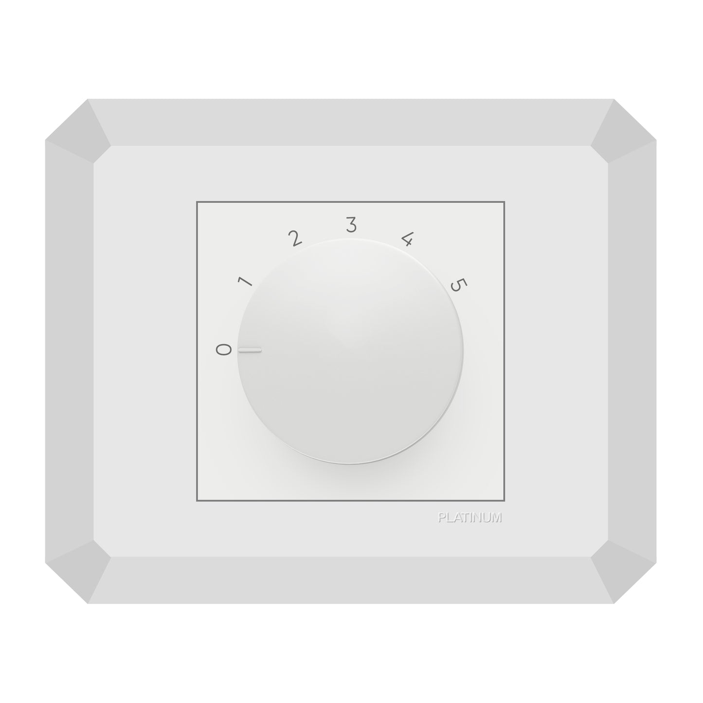 Electronic Fan Regulator 5-Speed 100W with Plate (Platinum Electrical Wiring Devices)