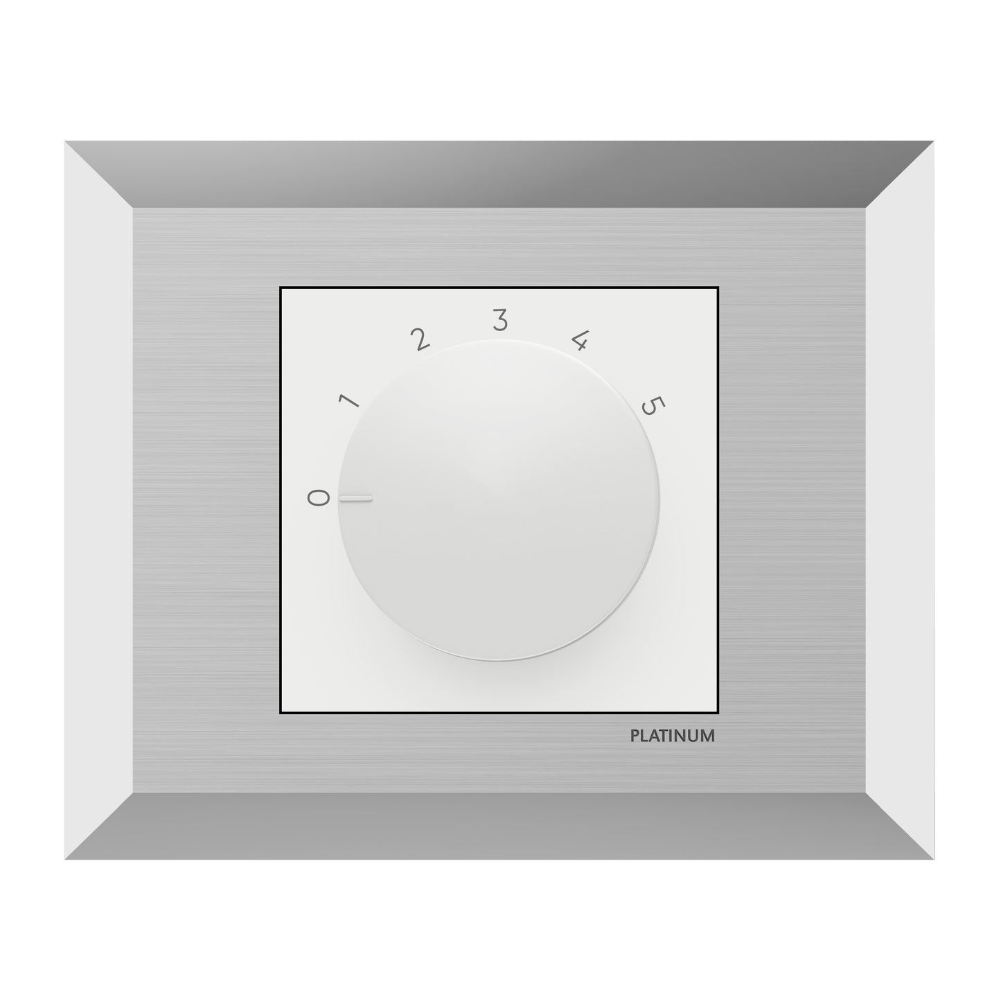 Electronic Fan Regulator 5-Speed 100W with Plate (Platinum Electrical Wiring Devices)