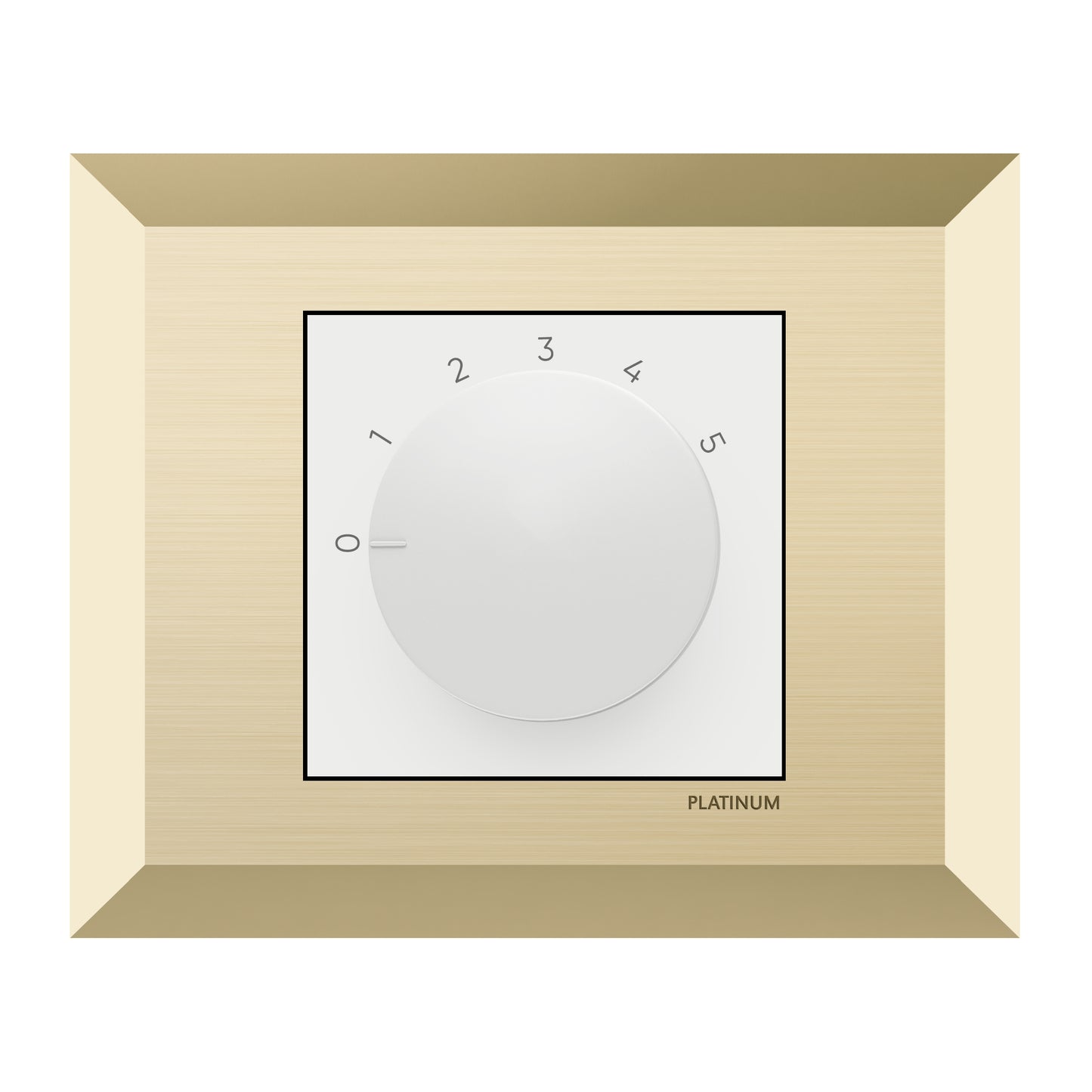 Electronic Fan Regulator 5-Speed 100W with Plate (Platinum Electrical Wiring Devices)