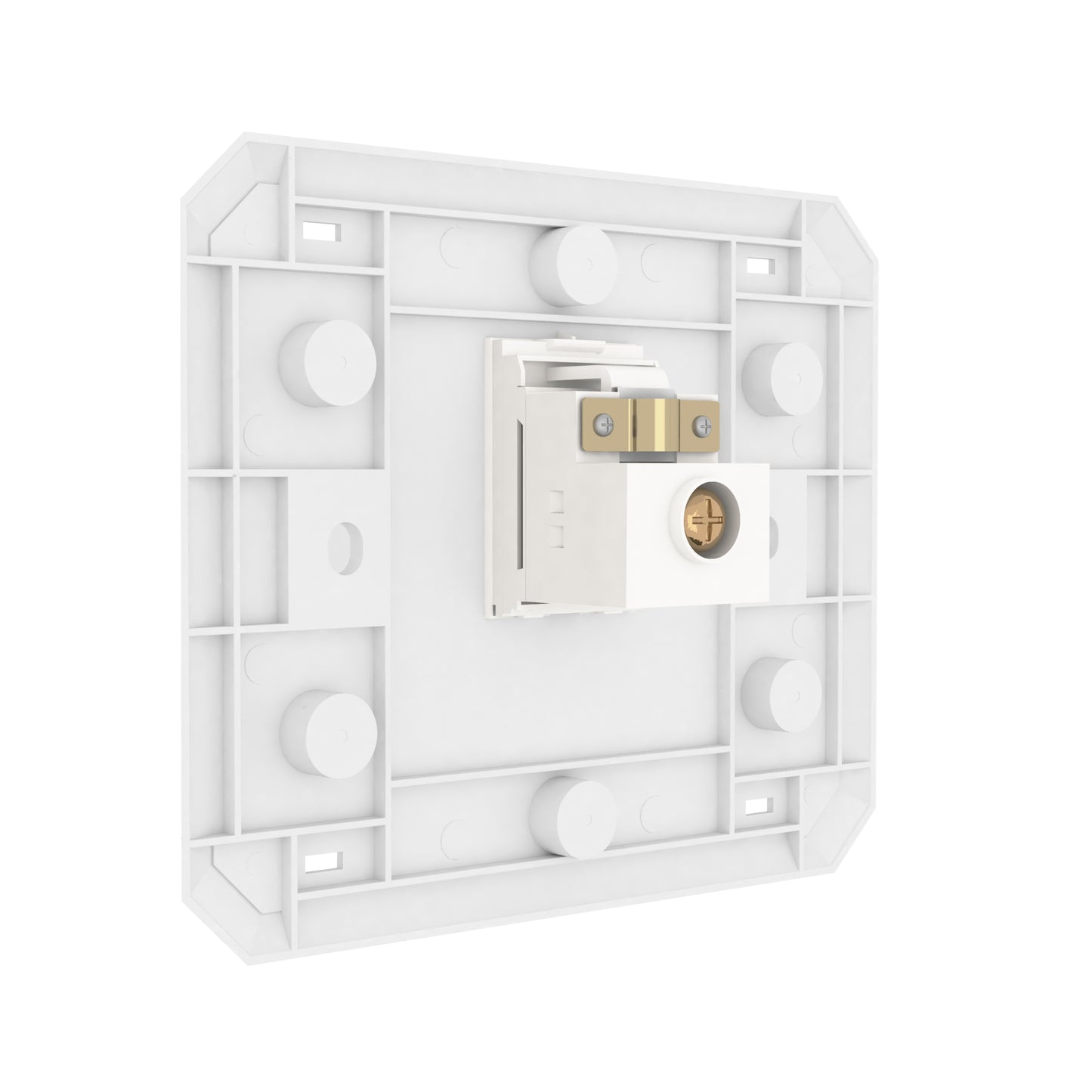 TV Socket Aerial/Coaxial with Plate (Platinum Electrical Wiring Devices)
