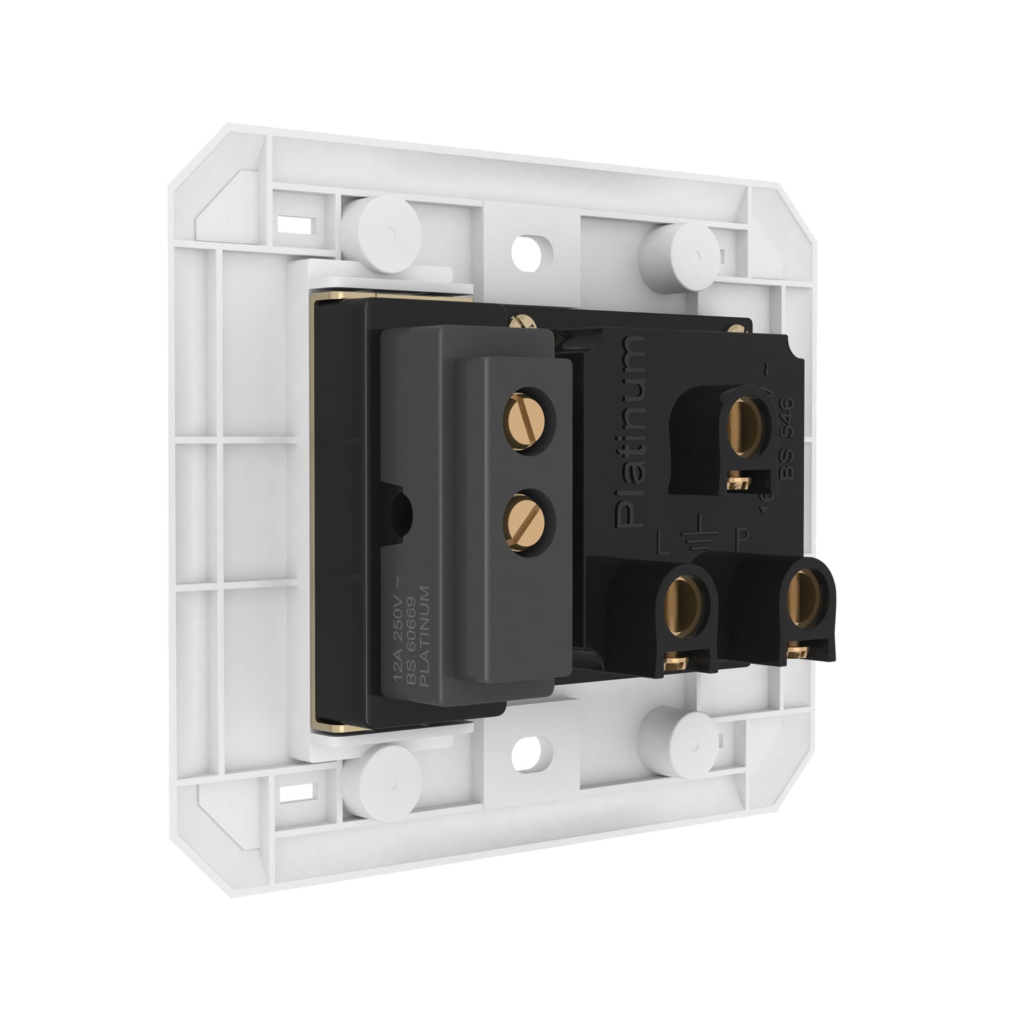 12A 3-pin Universal Switched Socket Outlet (Platinum Electrical Wiring Devices)