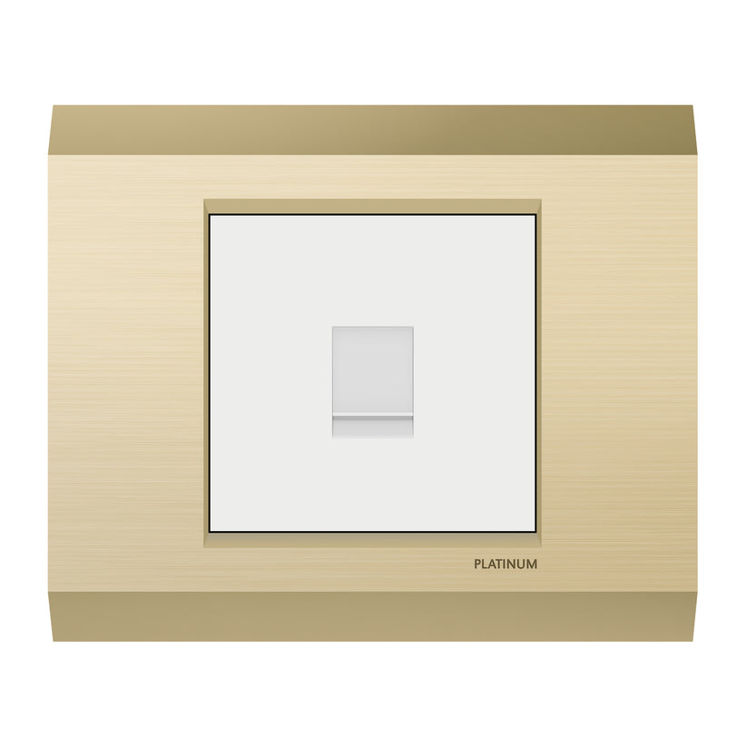 Tel Socket Cat3 with Plate (Platinum Electrical Wiring Devices) – Pak ...